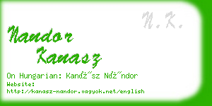 nandor kanasz business card